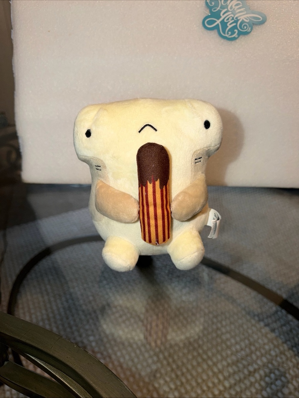 SANe2U Plush Toy in Cream with Chocolate Accent